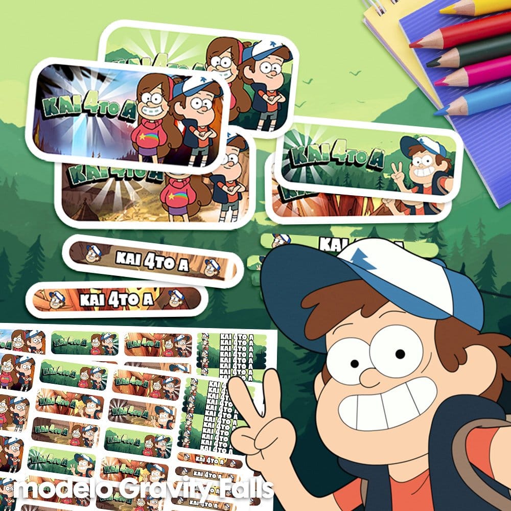 Etiquetas Escolares - Gravity Falls