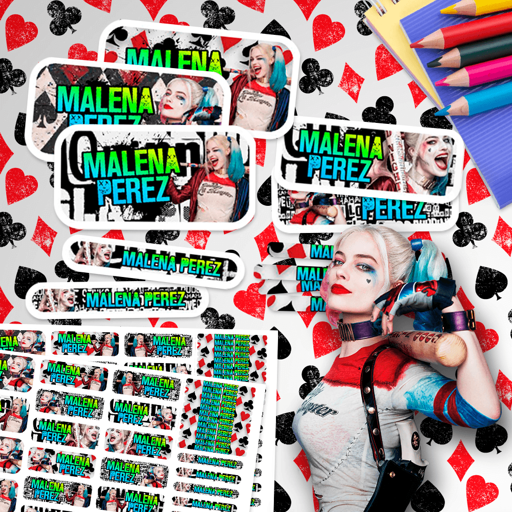 Etiquetas Escolares - Harley Quinn