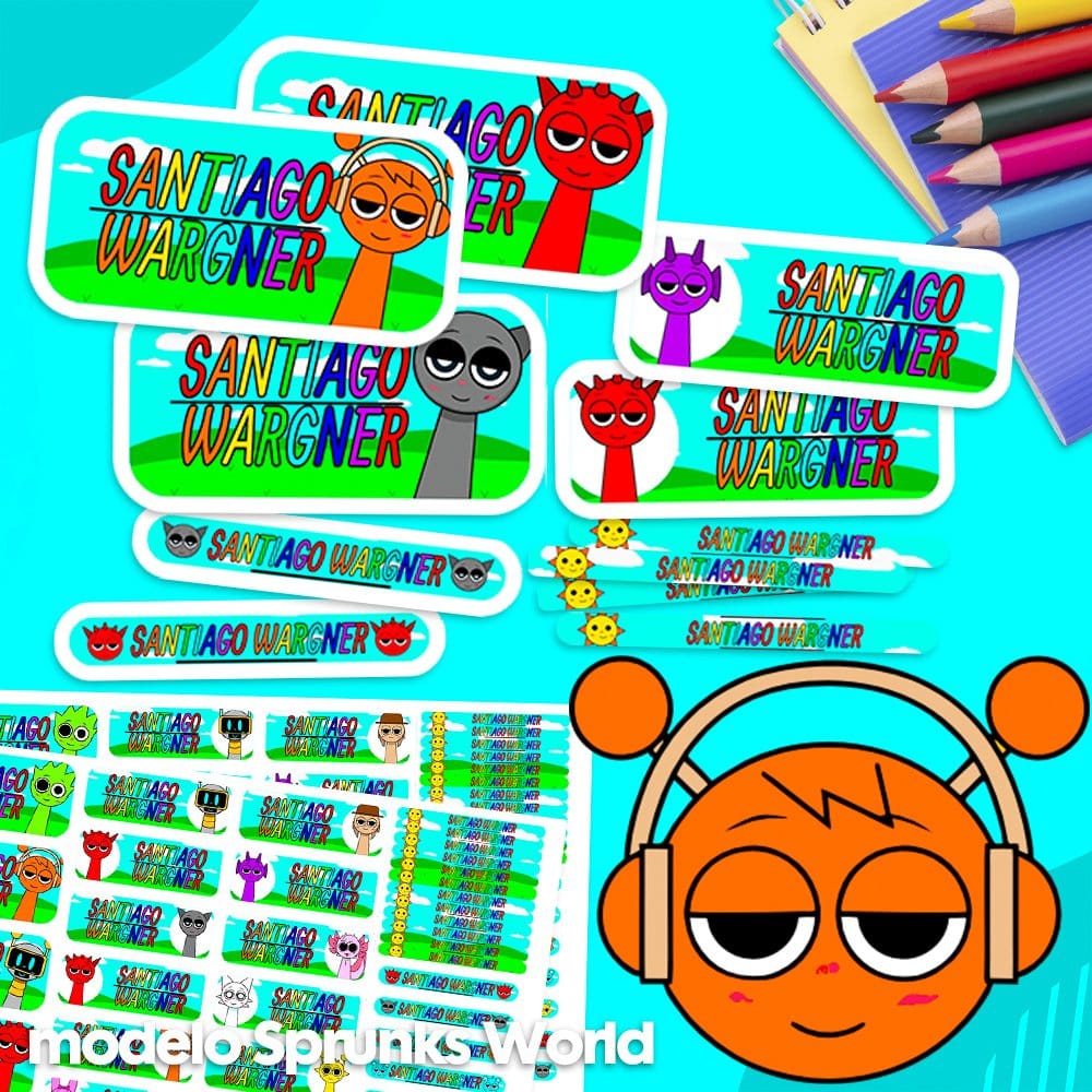Etiquetas Escolares - Sprunks World