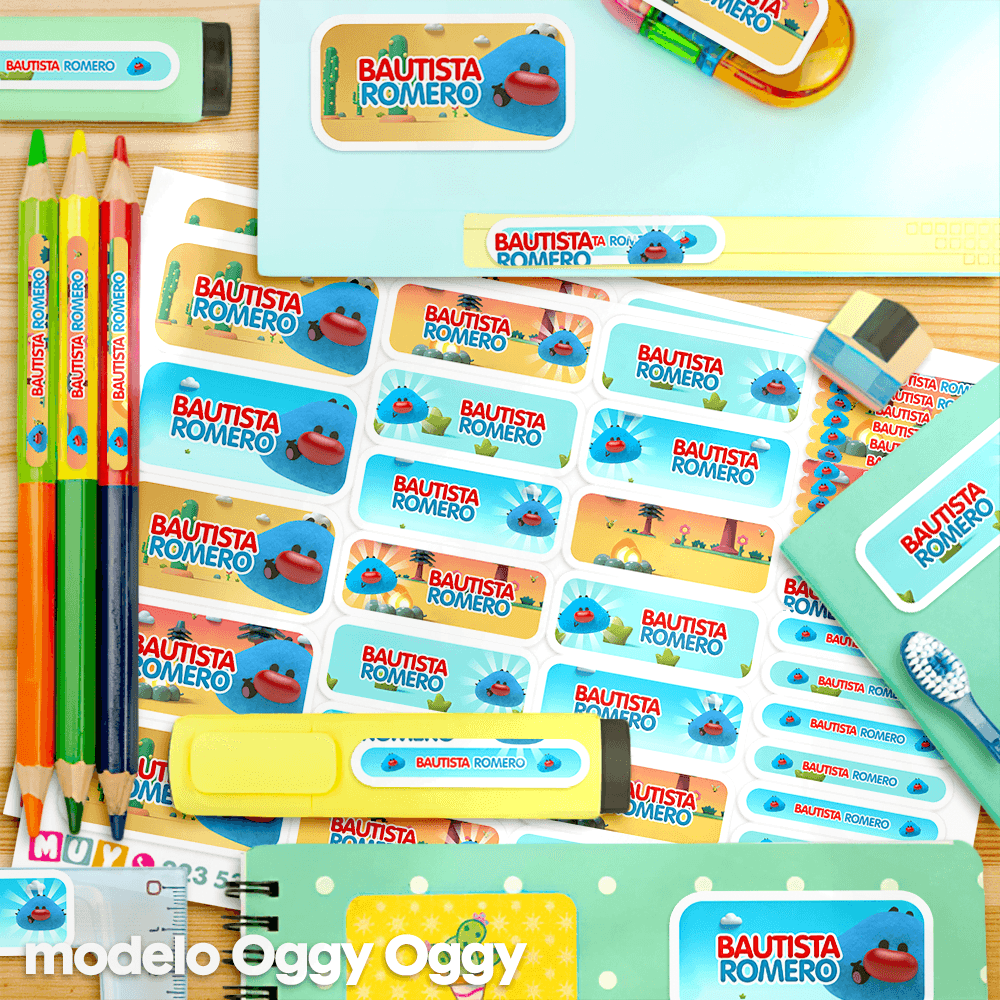 Etiquetas Escolares - Oggy Oggy