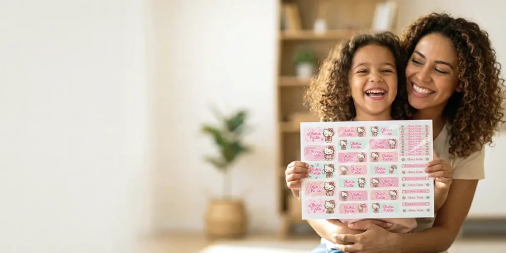 Etiquetas escolares únicas